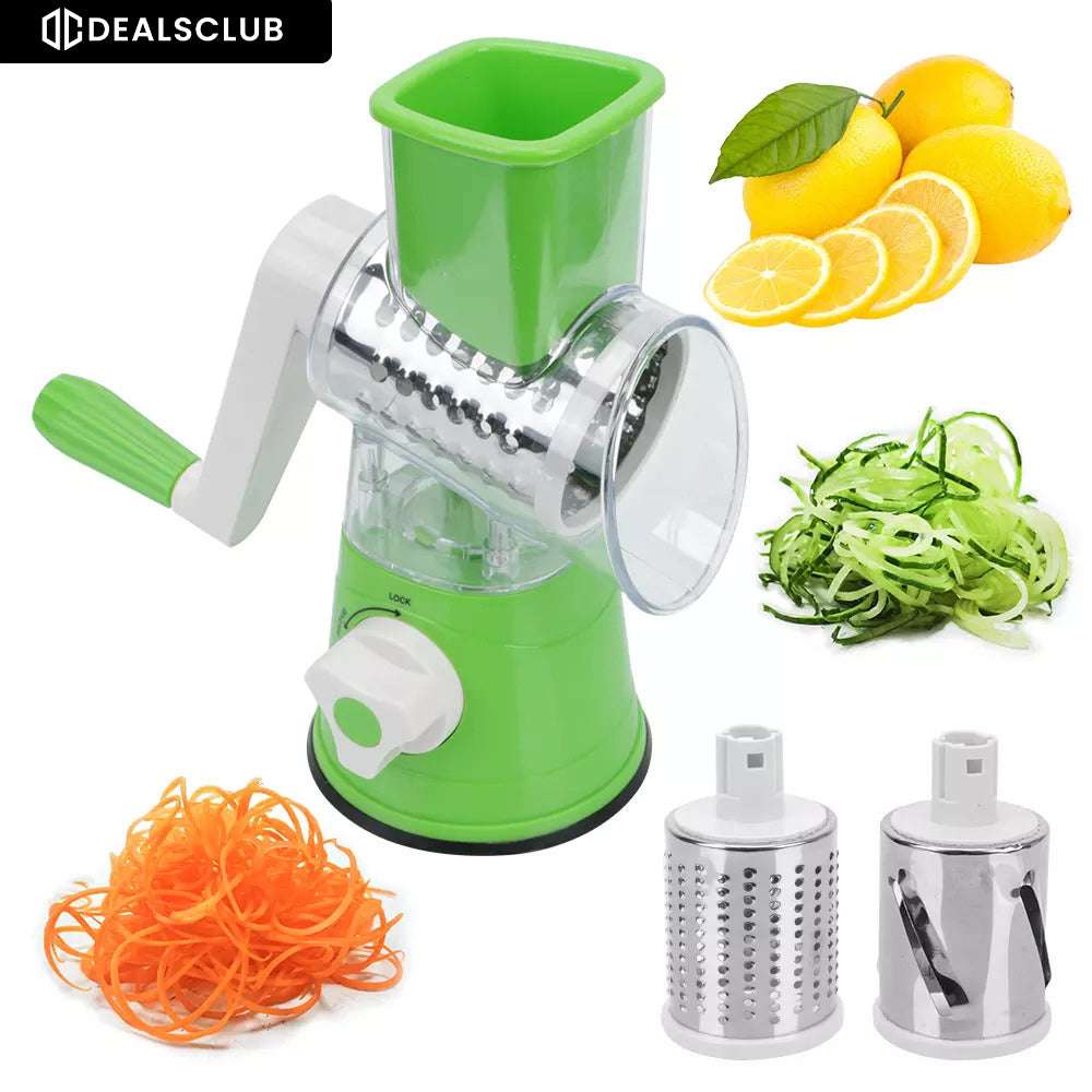 Dealsclub™ - 3-in-1 Rotary Drum Grater Kaddu Kash - Best Quality [FREE DELIVERY] Prime deals