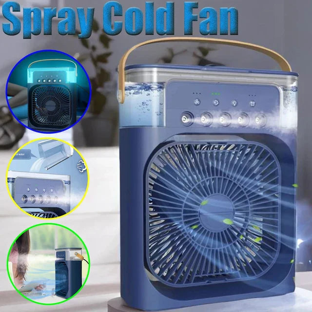 (FREE HOME DELIVERY) Portable Air Conditioner Fan With 3 Wind Speeds, Humidifier With LED Night Light Water Mist Fans Prime deals