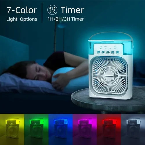 (FREE HOME DELIVERY) Portable Air Conditioner Fan With 3 Wind Speeds, Humidifier With LED Night Light Water Mist Fans Prime deals